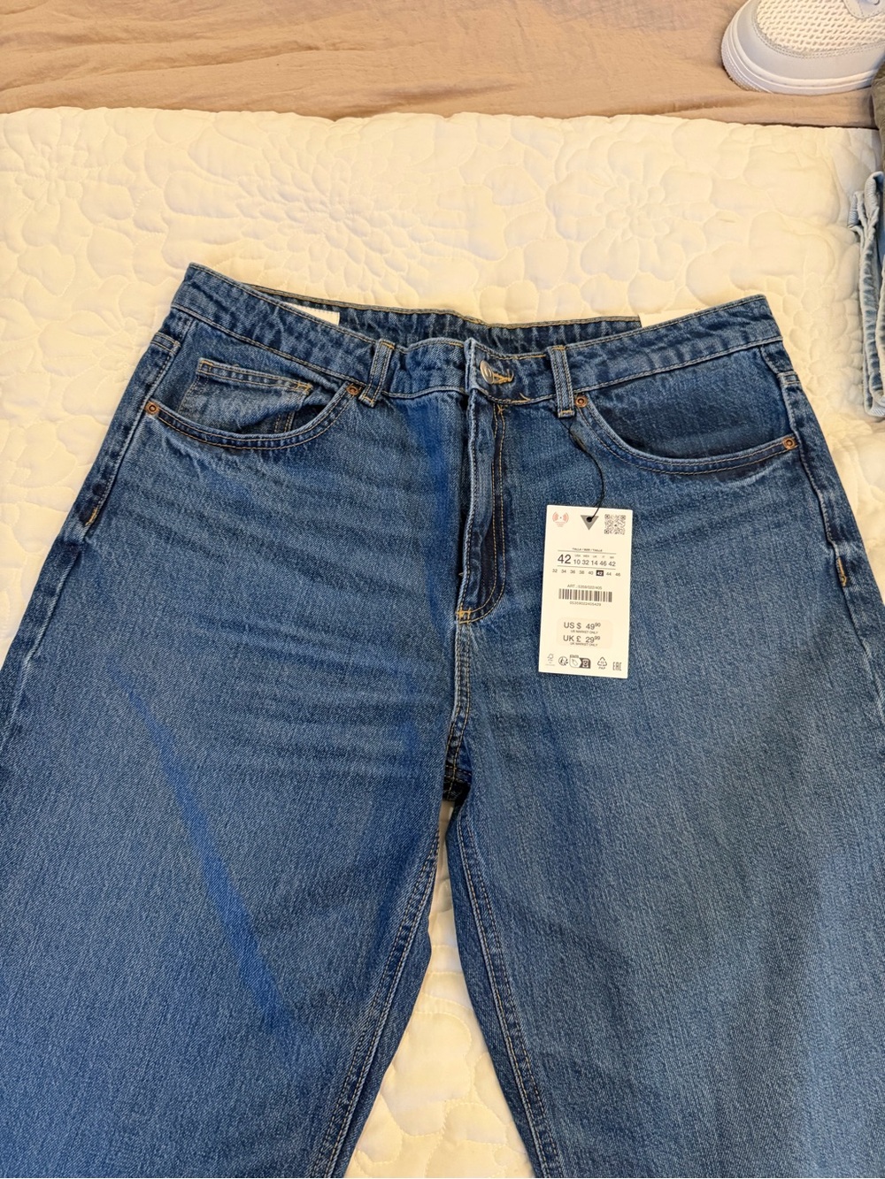 Zara Mid Blue Wide-Leg Jeans